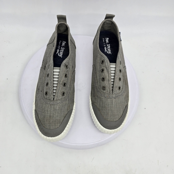 Paul Sperry Shoe Women 9 M Sneakers Gray Slip-on Canvas STS99303 - Picture 6 of 8